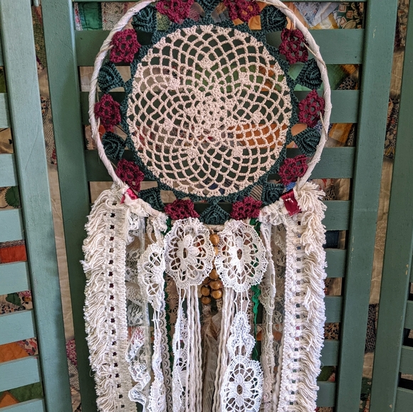 Nwt Handcrafted Shabby Chic Boho Dream Catcher - Picture 8 of 9
